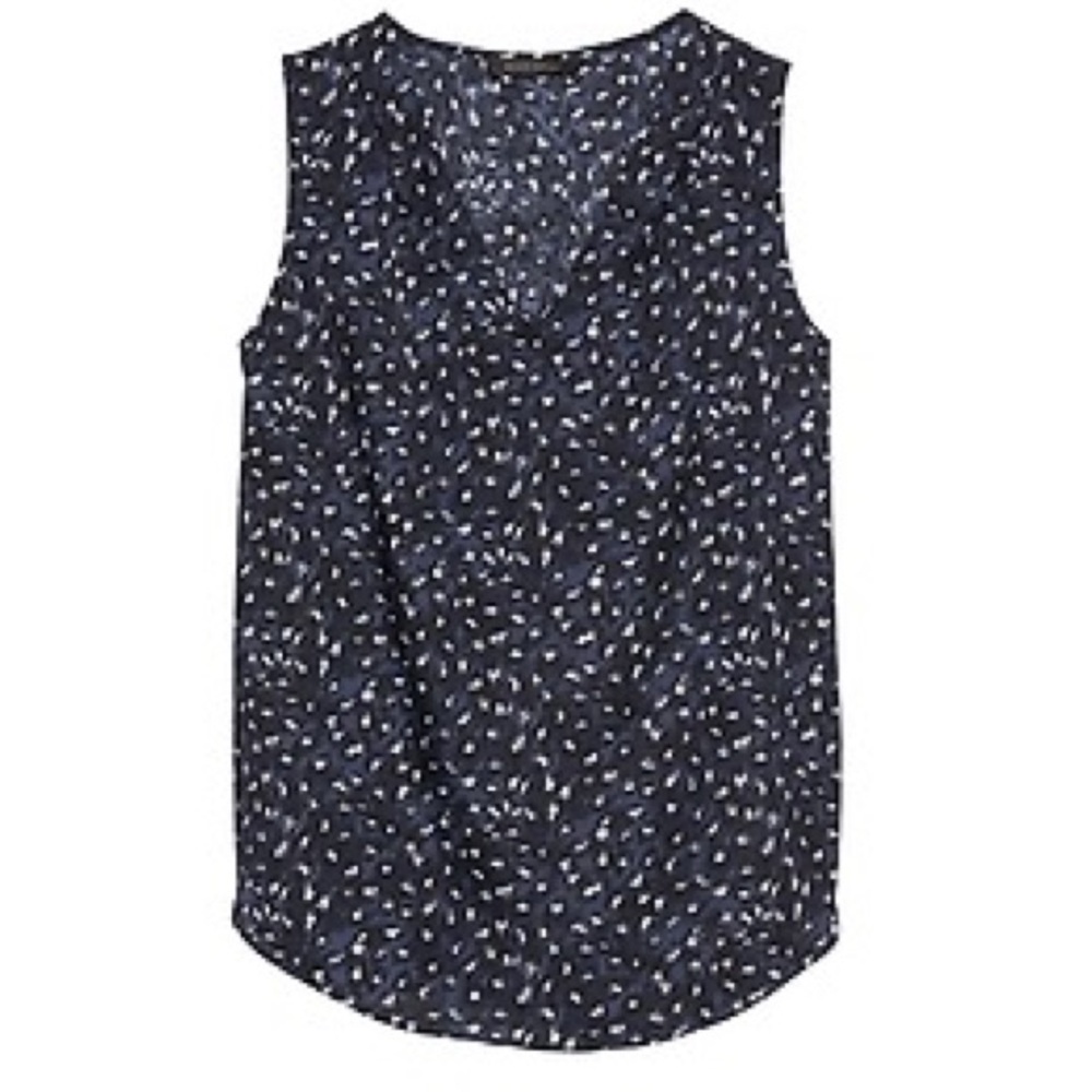 Banana Republic Blue Sleeveless Blouse